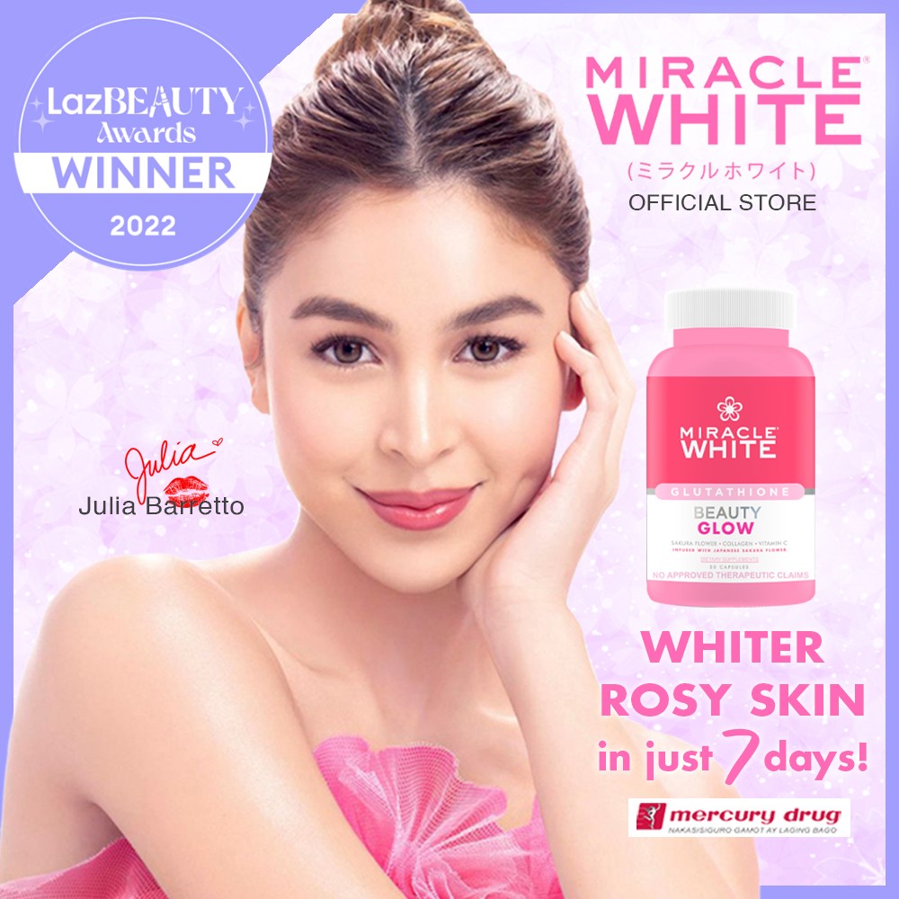 Miracle White Advanced Whitening Glutathione 2,030mg Glutathione, Collagen, Japanese Sakura Flower, Vitamin C +++ | Lazada PH Miracle White Advanced Whitening Glutathione 2,030mg Glutathione, Collagen, Japanese Sakura Flower, Vitamin C +++ | Lazada PH