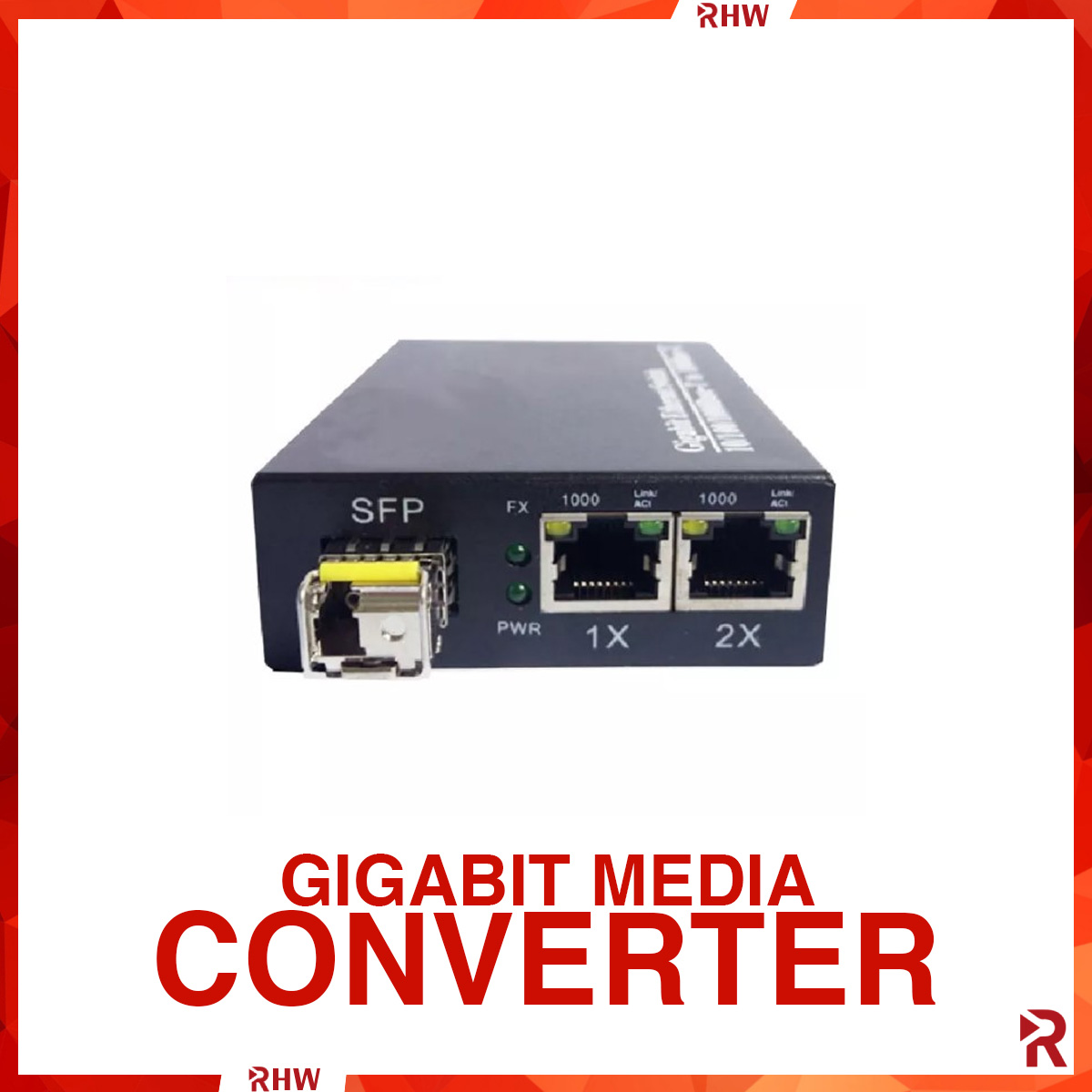 1G4E Media Converter 4 RJ45 Port Fiber Optic 20KM Media