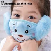 Acb Washable Cute Cartoons Cotton Children Baby Face Mask Warm Earmuffs Mouth Cover Anti Dust Kids Masks