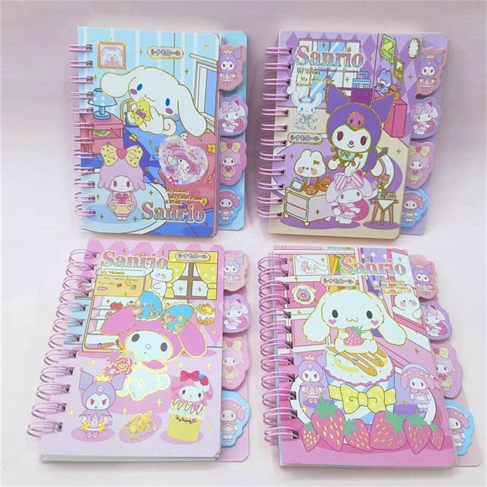 MMLUCK Stationery Office Supplies Student Agenda Cinnamoroll Weekly Planner Mini Notebook Notepad Kuromi Notebook Memo Book