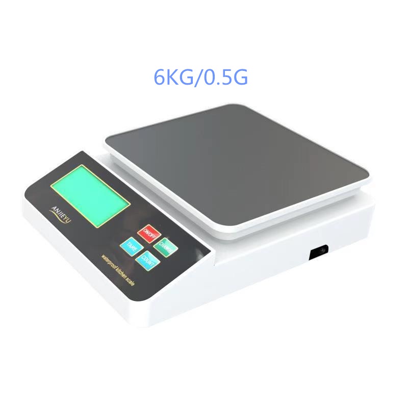 6kg/0.5g Waterproof Food Digital Weighing Scale Rechargeable Scale ...