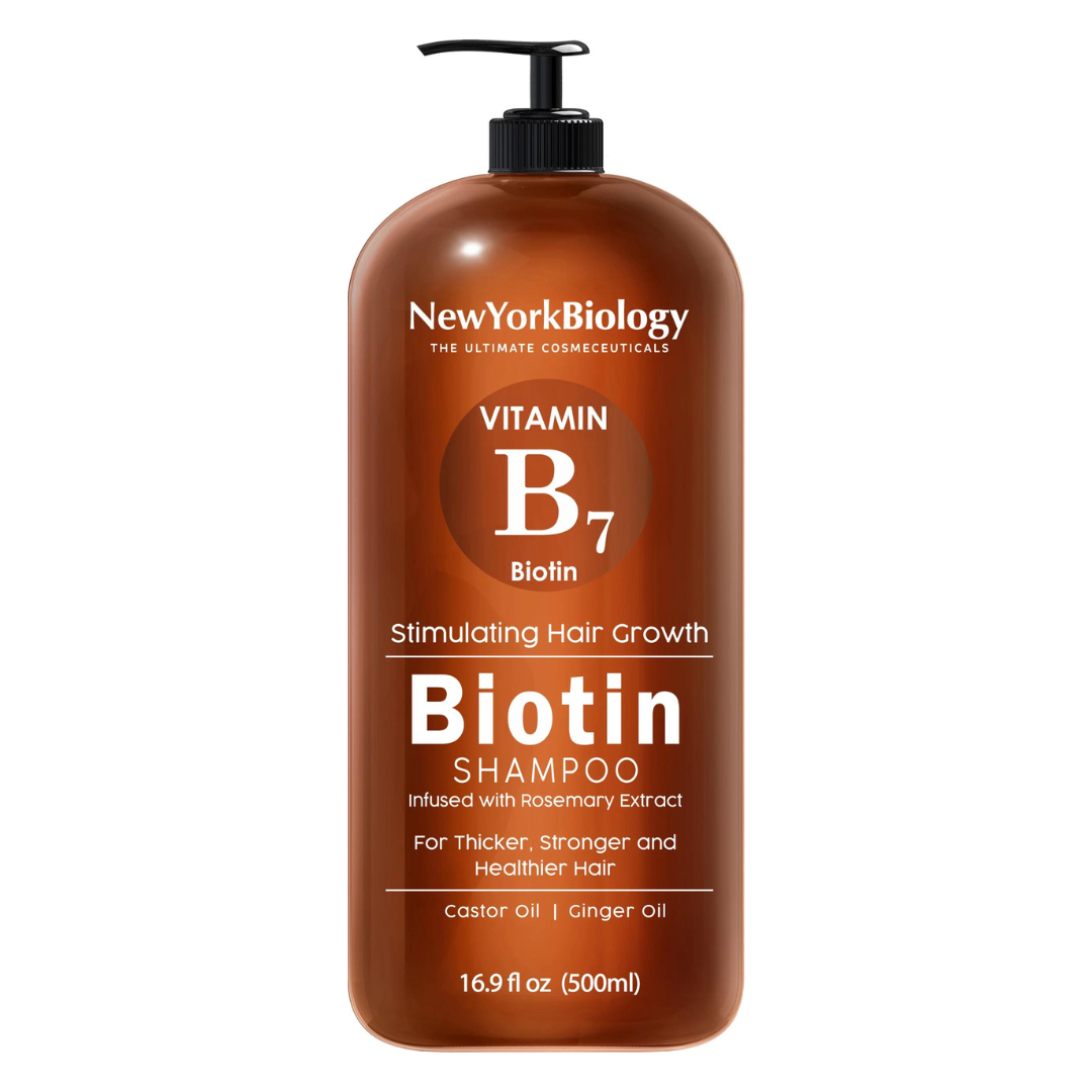 New York Biology Biotin Shampoo for Hair Growth and Thinning Hair, 16.9 ...