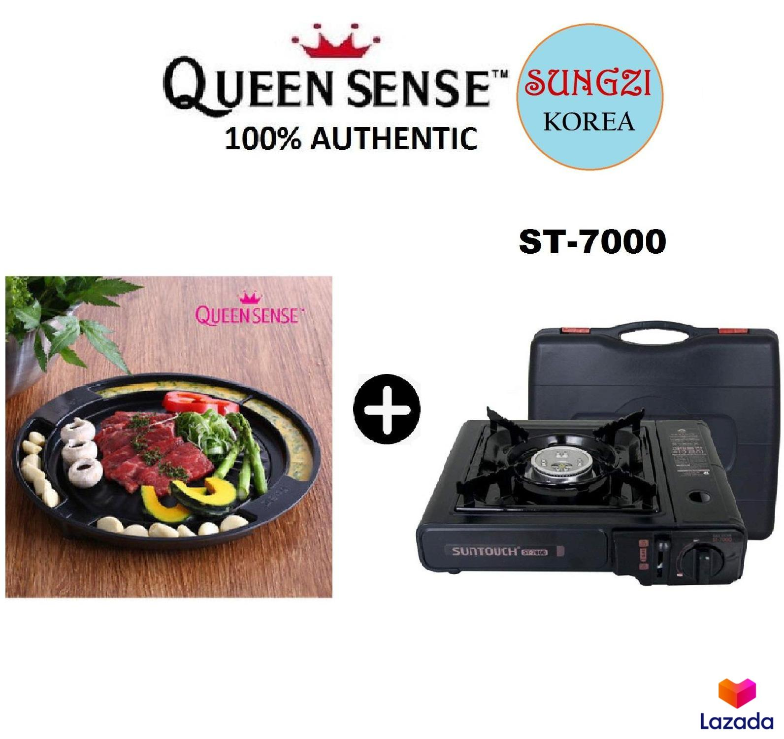 Queen Sense Korean BBQ Samgyeopsal Non-Stick All powerful Stovetop Grill  Pan - Drain grease system