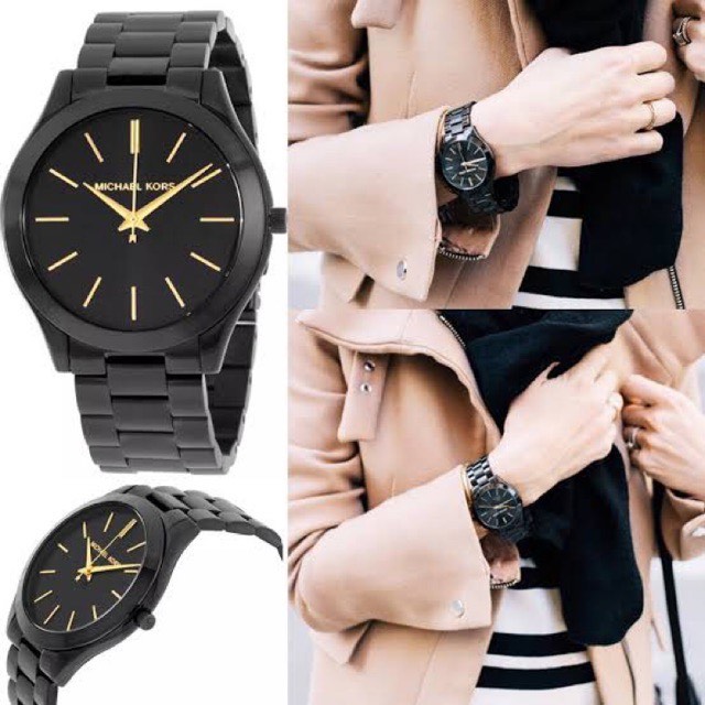 Michael Kors Slim Runway Black Watch 