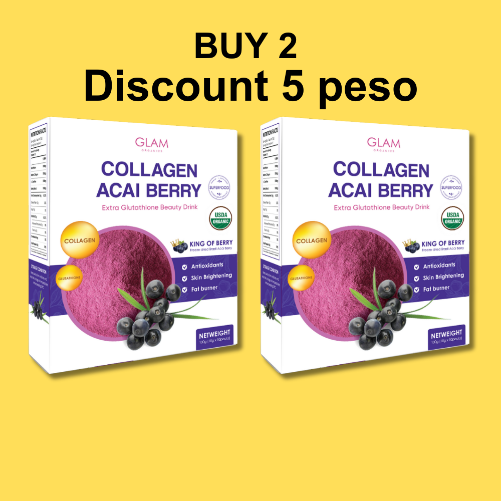 GLAM Collagen Acai Berry Juice Original 100 Acai Berry Powder with