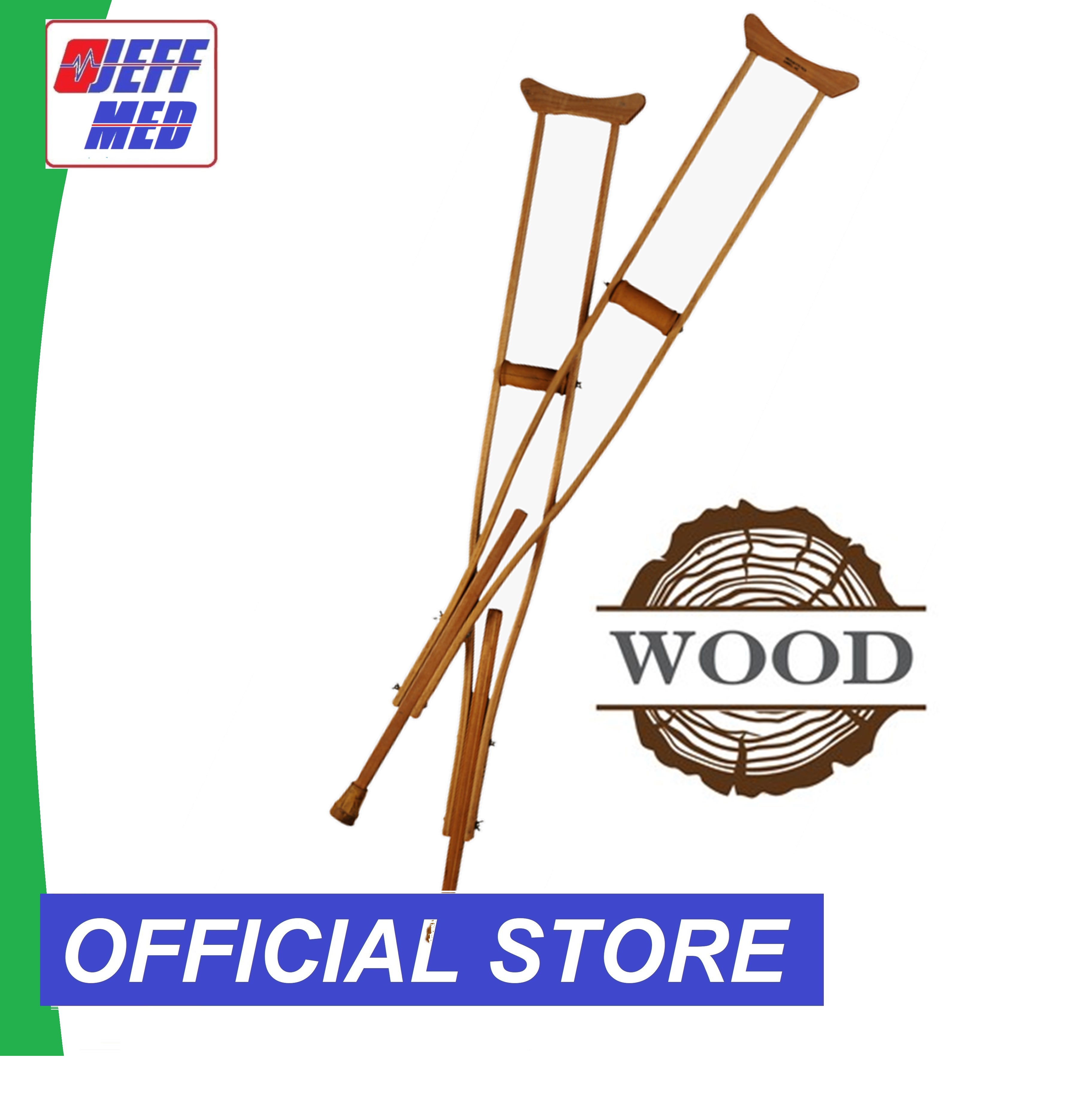 Wood Crutches Saklay na Kahoy Adult Crutches Wood Type Walking Aid