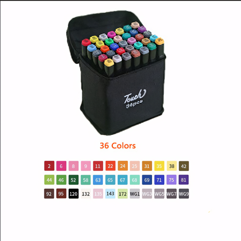 120 Colors Alcohol Based Markers, Alcohol Markers Set, Dual Tip Alcohol Sketching Drawing Markers Animation for Adults Kids, Size: 120pcs, Black