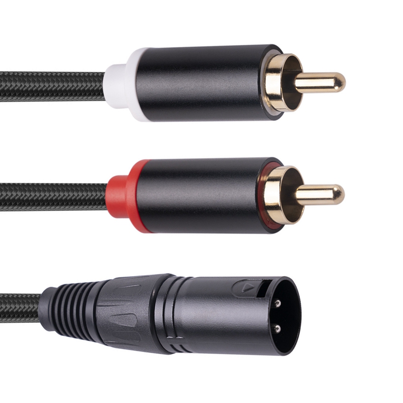XLR To Dual RCA Audio Cable A1 XLR Male 3 Pin To Dual RCA Male Plug