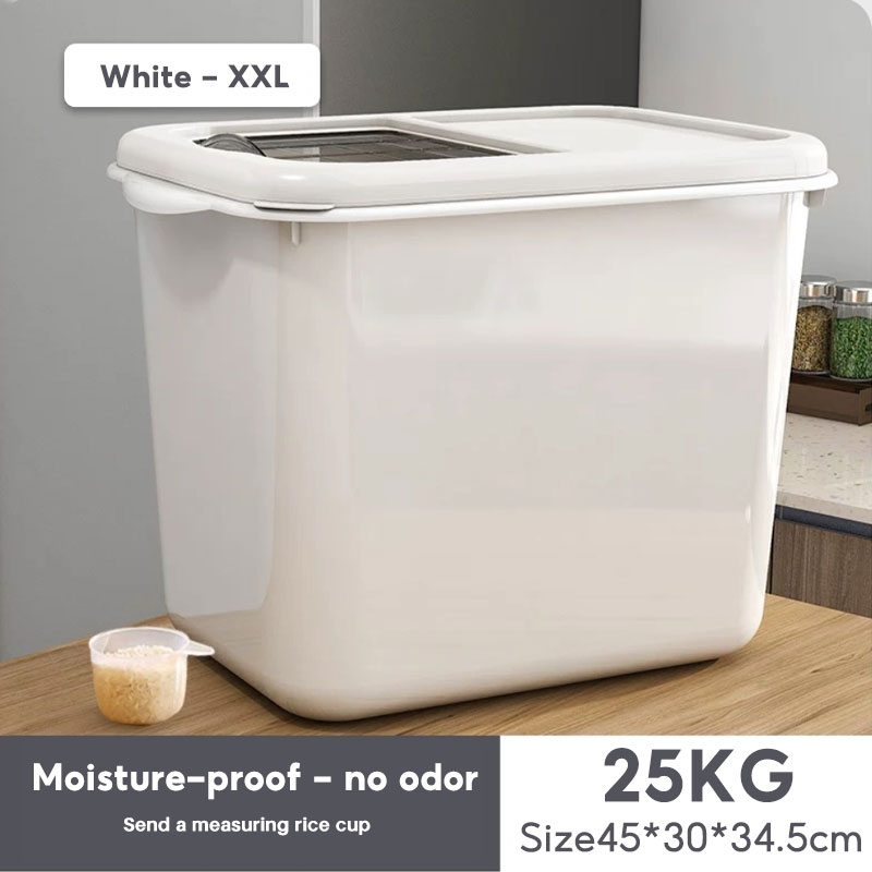 Royalstar 12KG Transparent Square Rice Storage Box Kitchen Rice Bucket ...