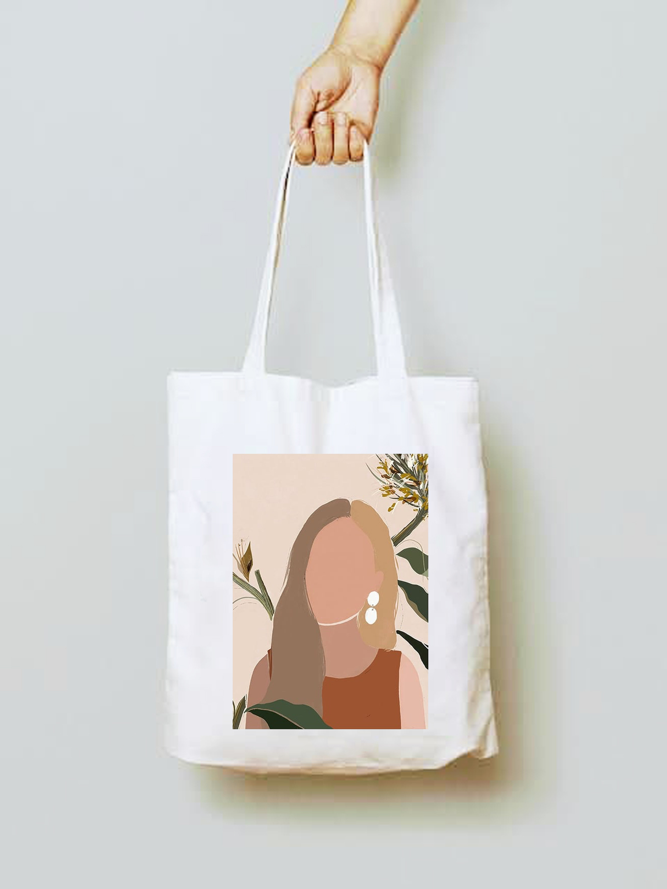 Tote Bags Manila Ladies Boho Art 2 Canvas Tote Bag / Size 13.5in x
