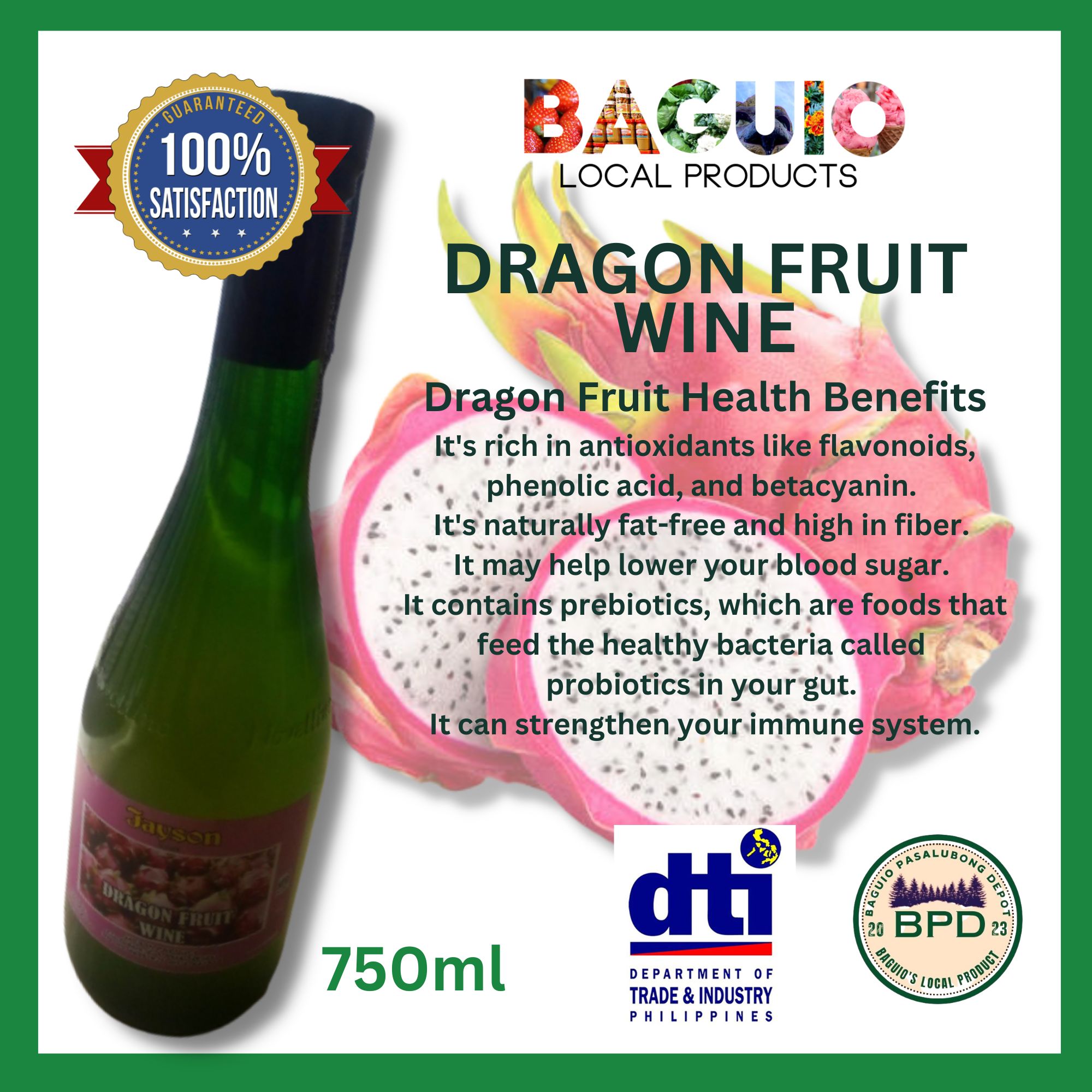 BAGUIO PASALUBONG DEPOTAUTHENTIC HERBAL DRAGON FRUIT WINEJAYSON