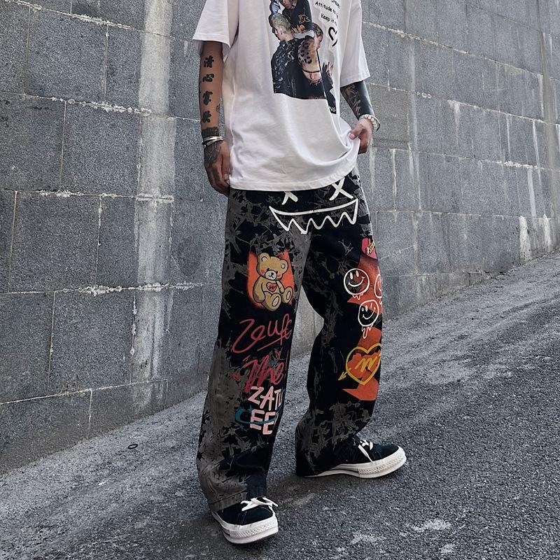 Men's Graffiti Baggy Pants