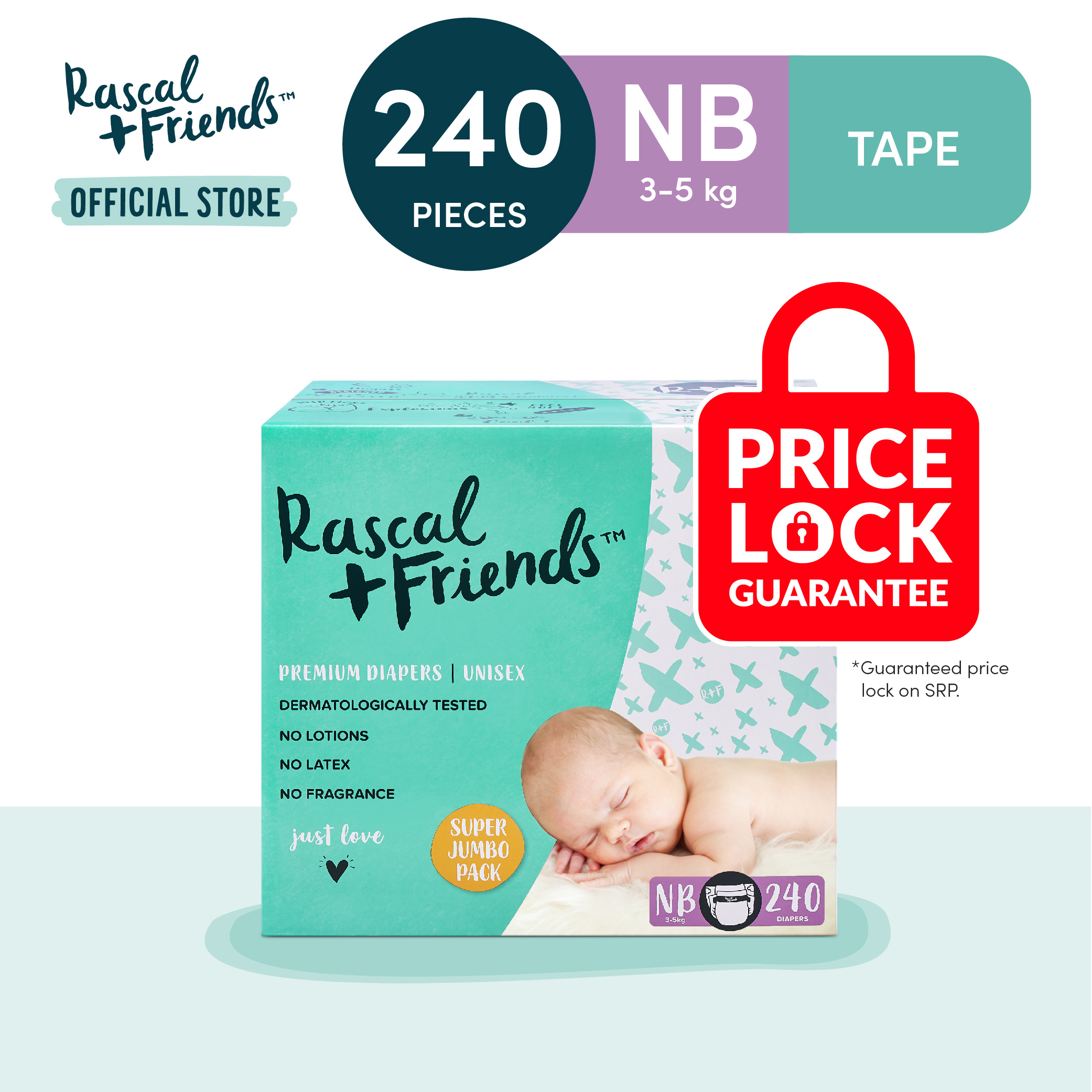 Rascal + Friends Premium Diapers Size 6, 112 Count (Select for More  Options) 