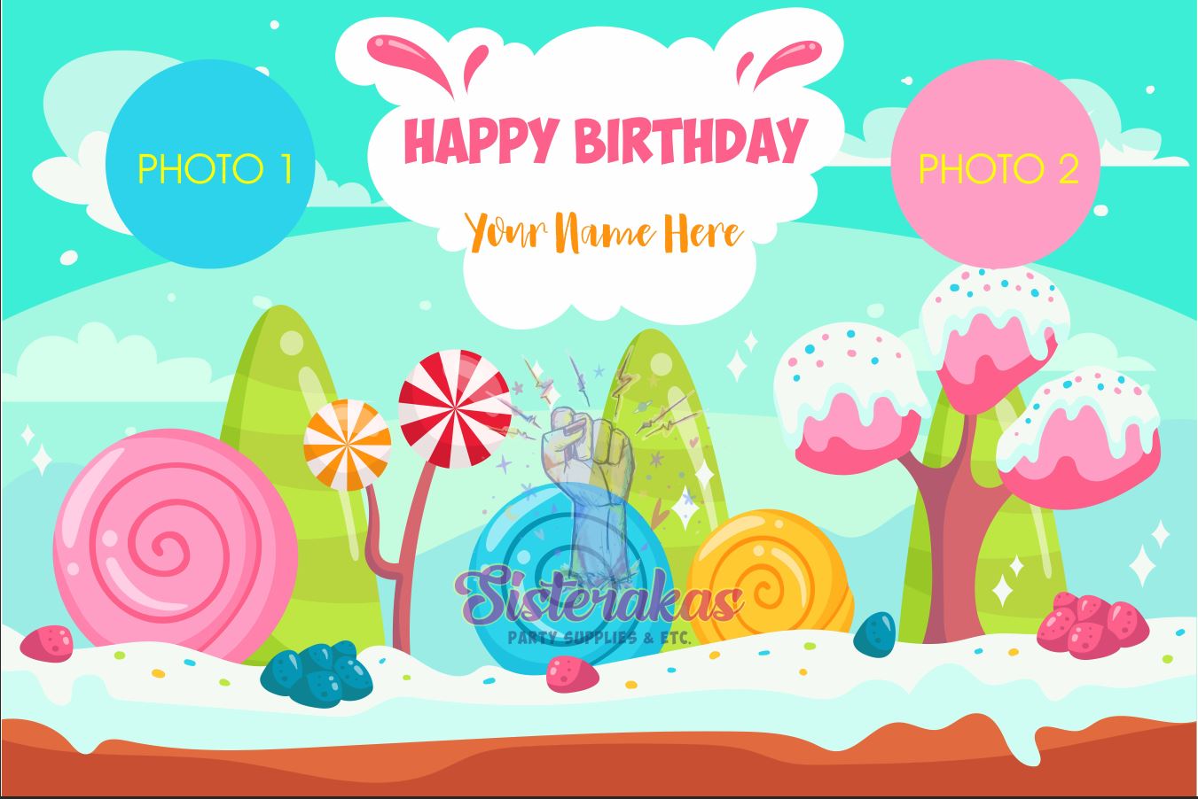 CANDYLAND THEME TARPAULINCANDYLAND BANNER Lazada PH