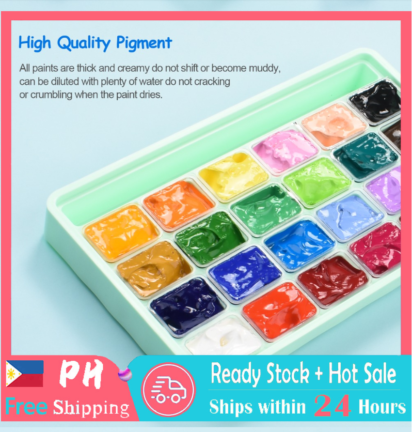 MIYA HIMI 18 24 Colors Gouache Paint Set 30ml Portable Case Jelly