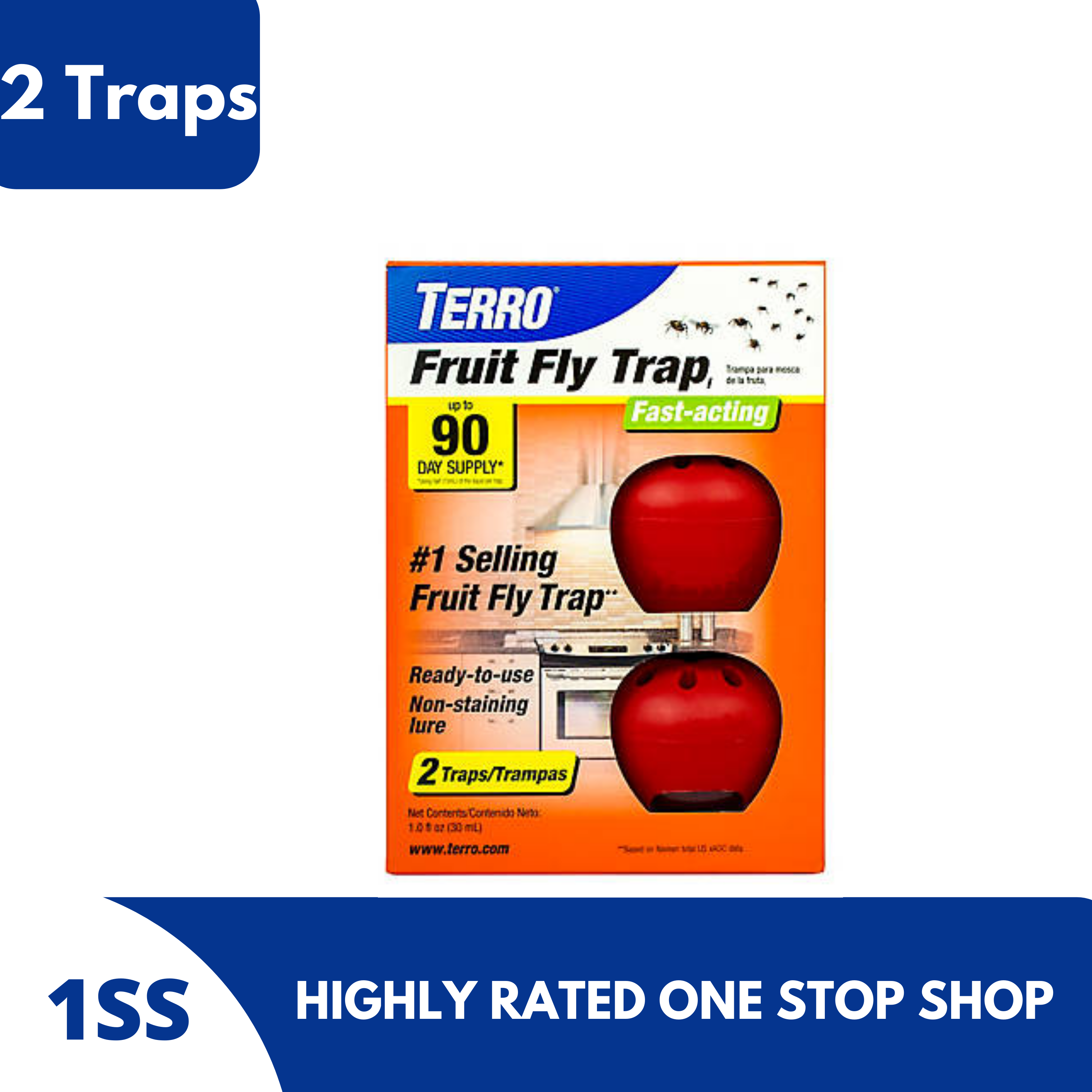Terro Fruit Fly Trap, 2 Traps