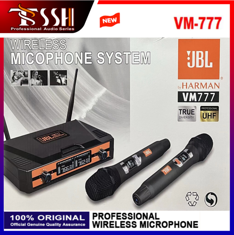 JBL VM777 wireless microphone adjustable professional for videoke