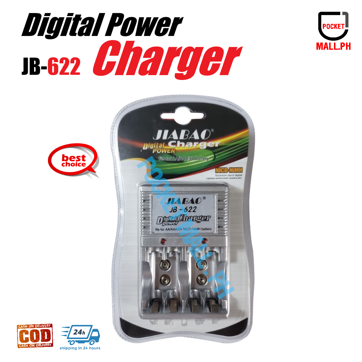 JIABAO JB622 Digital Universal Charger for 9V/AA/ AAA Rechargeable