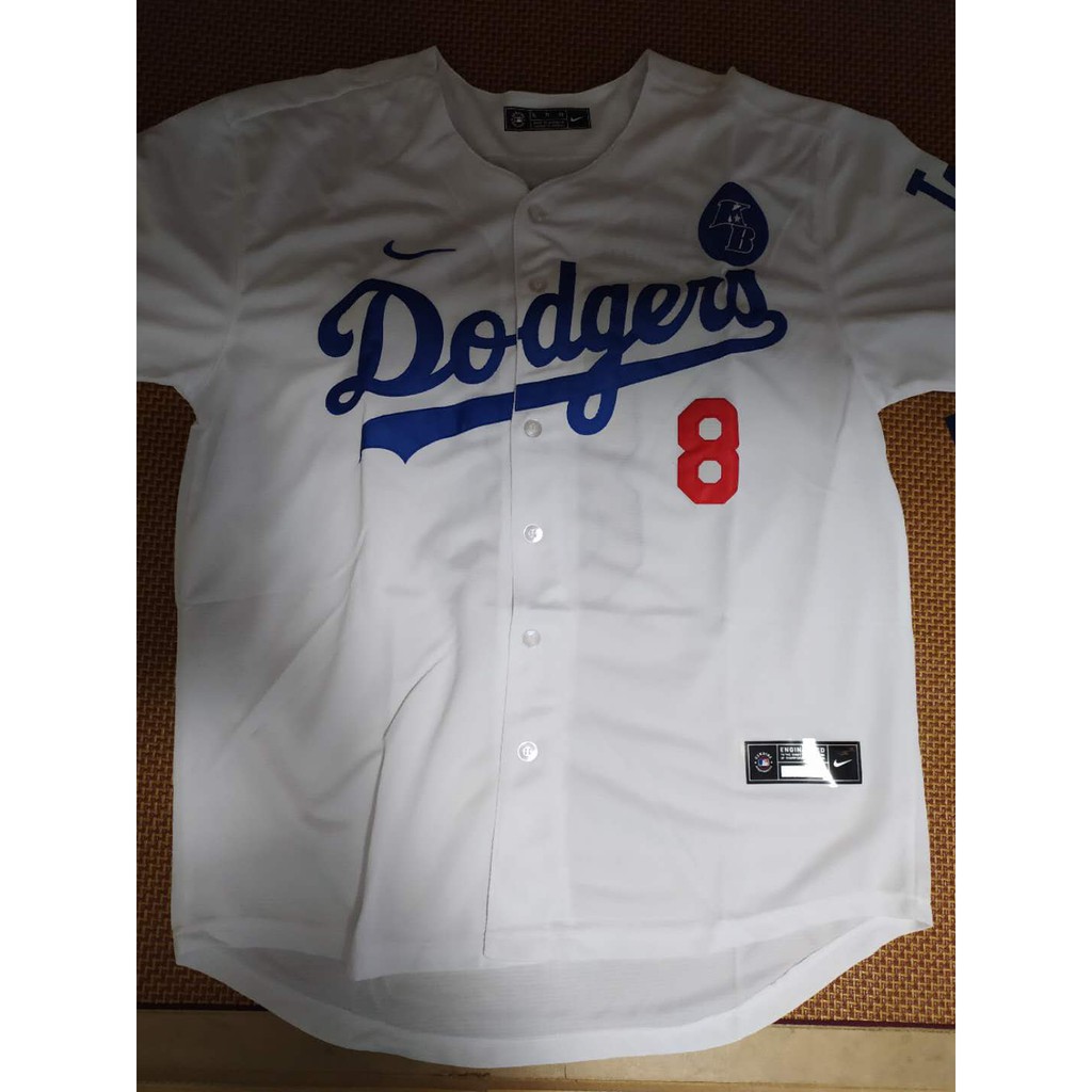 Men's Los Angeles Dodgers Kobe Bryant 8 +24 Baseball jersey Large
