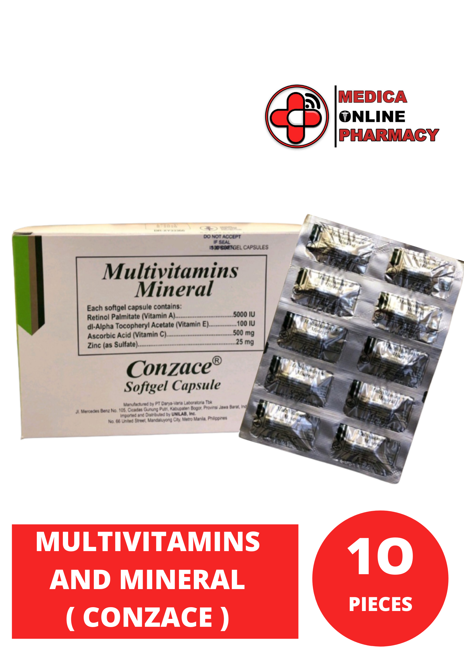 Multivitamins + Minerals Softgel Capsule 10s (Conzace) Lazada PH