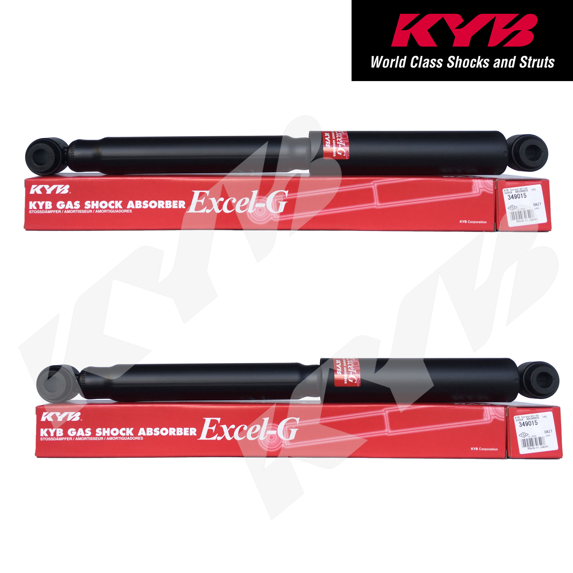 KYB 349015 for Toyota Hi-Lux 4x4 2005 - 2015 Set of 2 Rear Gas Shock ...