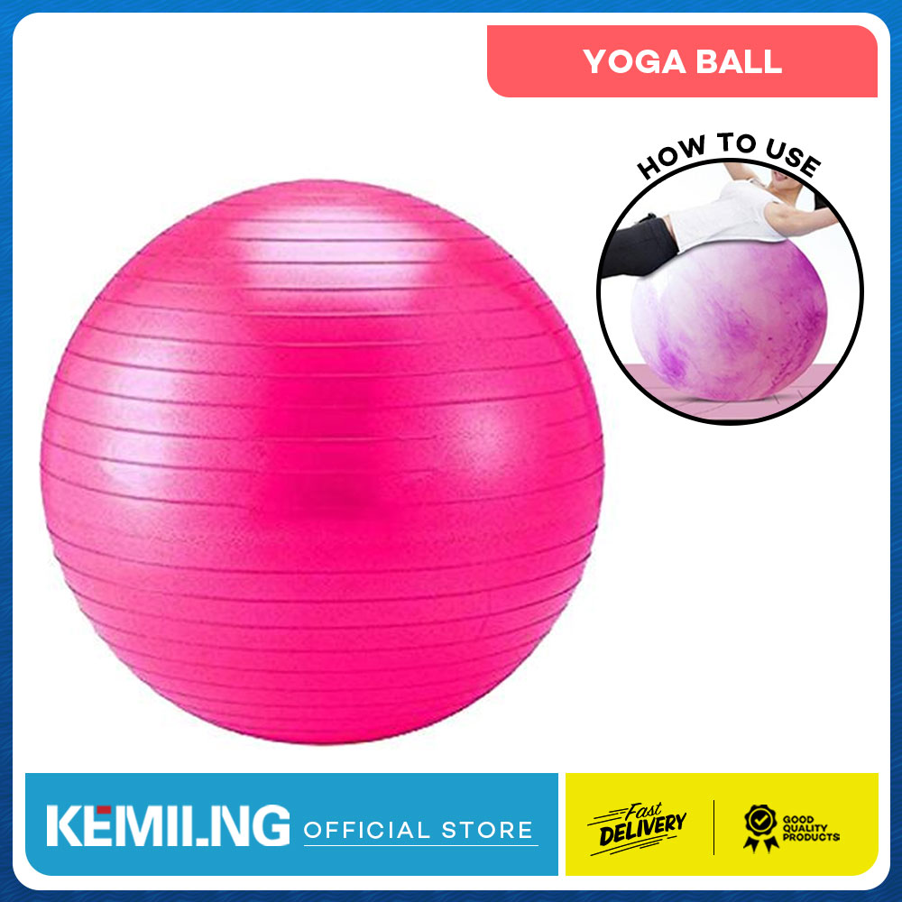 Explosion-Proof Professional Quality Design Including Fast Pumps Stability HUINING Yoga Exercise Ball Balance and Yoga for Fitness Multiple Colors