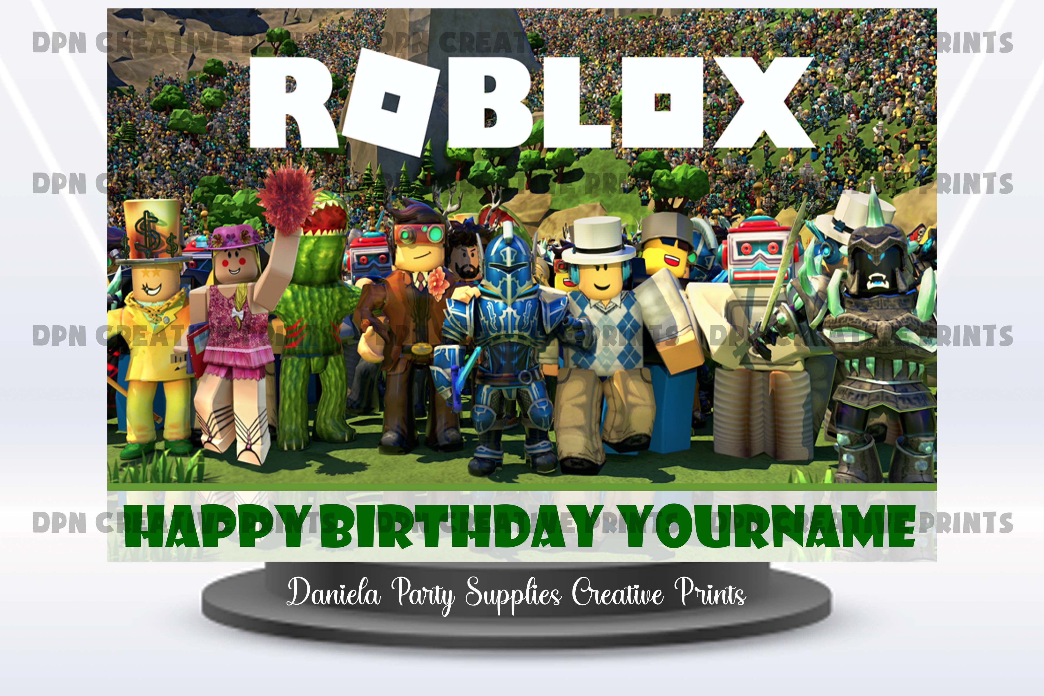 ROBLOX GREEN THEME TARPAULIN|ROBLOX GREEN BANNER | Lazada PH