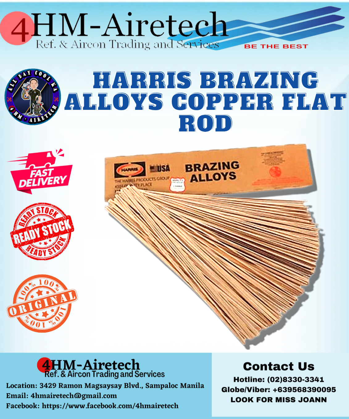 FOURHM Harris Brazing Copper Brazing Soldering Flat Rod Lazada PH