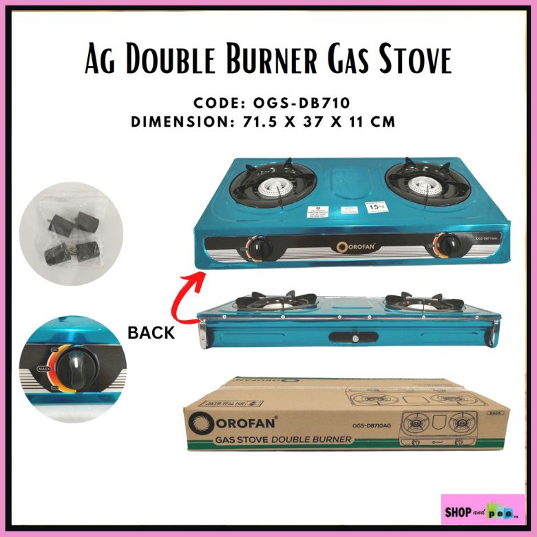 OROFAN DOUBLE BURNER GAS STOVE OGSDB710 AG / KALAN / DOUBLE BURNER GAS