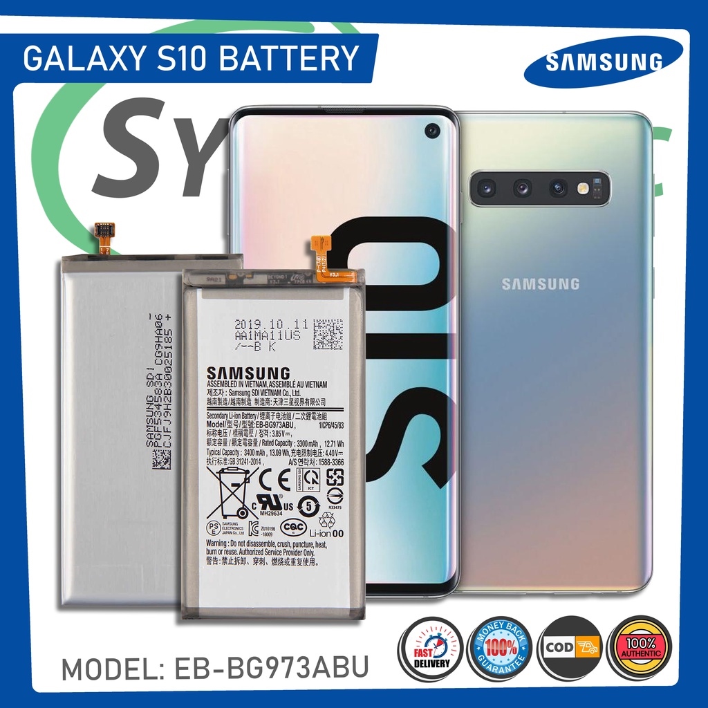 Original Samsung Galaxy S10 Battery Model Eb Bg973abu 3400mah Original Battery Lazada Ph 1911