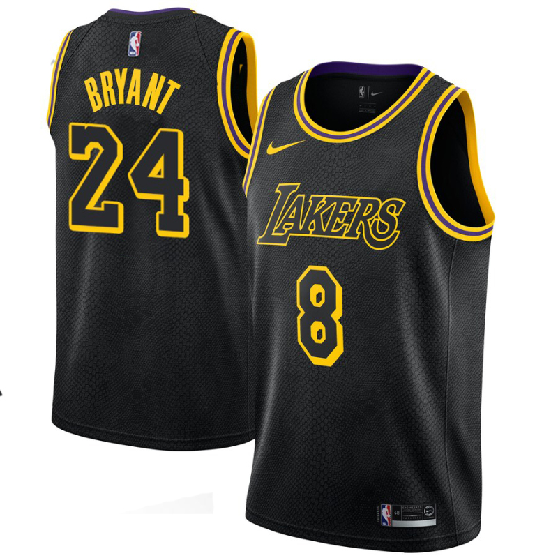 2021 Nba Bola Keranjang Asli Nba Bola Keranjang Jersey Lelaki ลอสแอนเจลิสเลเกอร์ส8 & 24 Kobeˉbryant Menekan Panas Retro Swingman Jersi Laknat Hitam