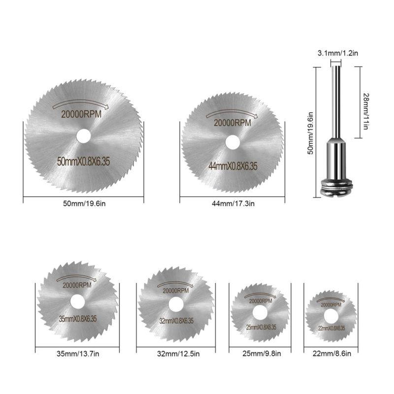 Metal Circular Saw Disc Wheel Blades With Mandrels Drill Rotary ...