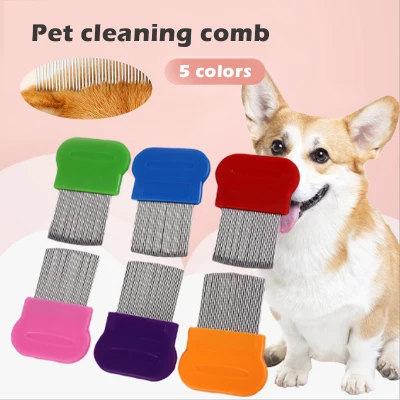 Comb Remove Fleas Lice Stainless Steel Comb Dog Cat Hair Grooming Tool