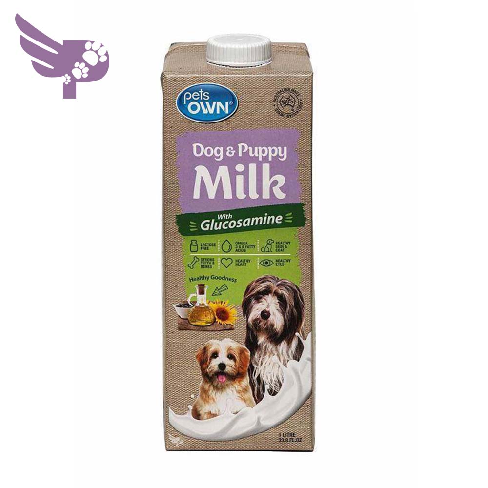 Pets Own Dog and Puppy Milk with Glucosamine 1L Lactose Free Dog