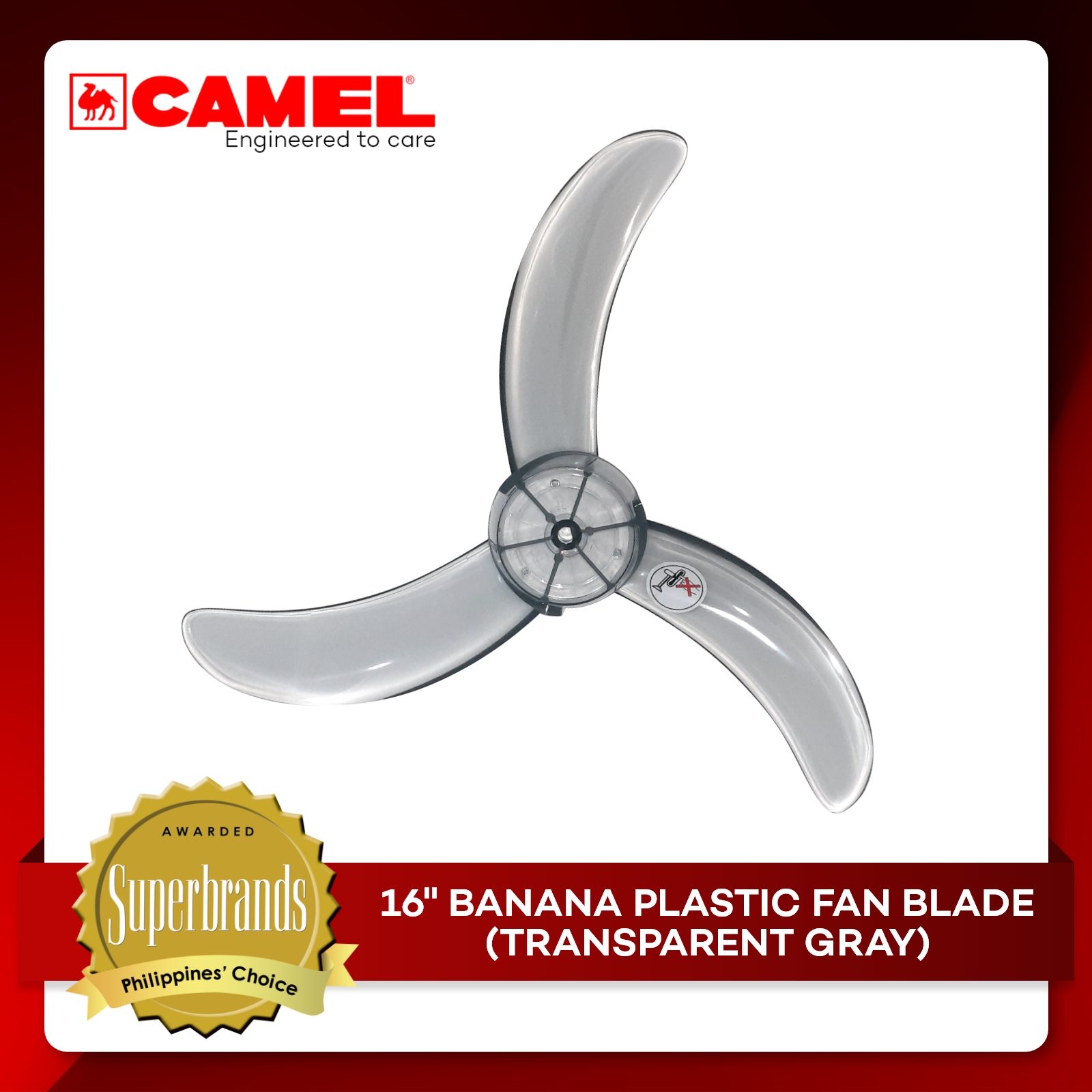 Camel REB00600008 Banana Fan Blade 16" (Transparent Gray) Lazada PH