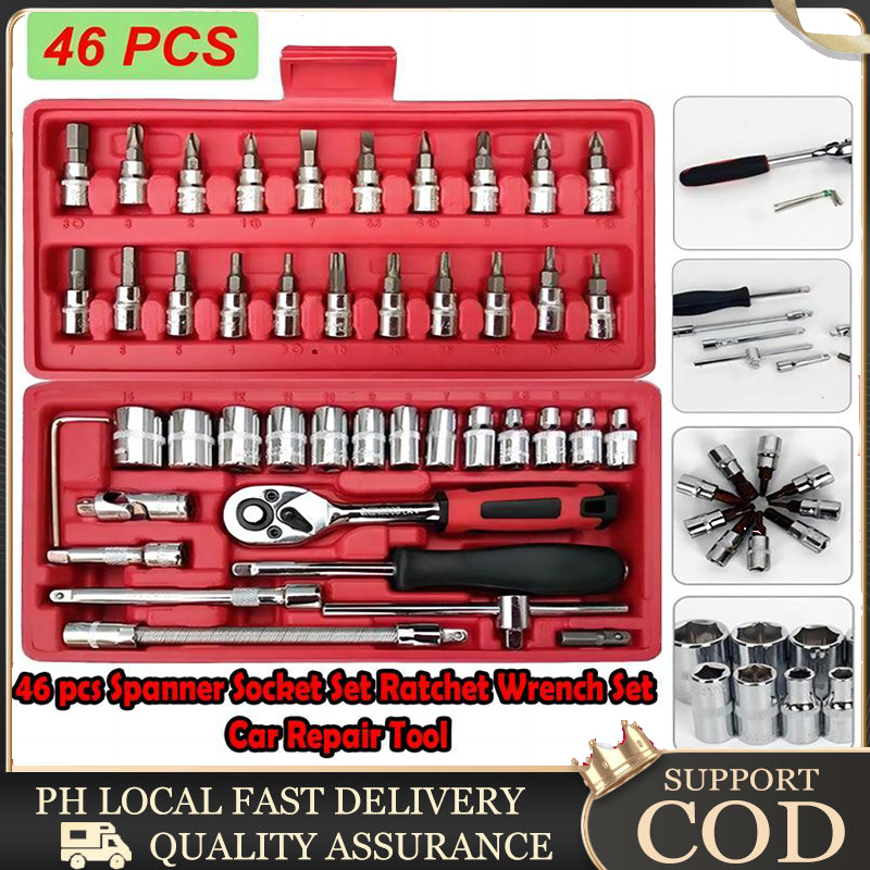 46 Pcs Car Repair Tools Socket Wrench Set Original Car Tools Set Car