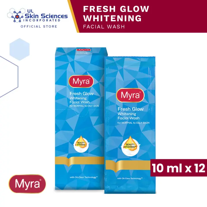 myra fresh glow whitening facial wash
