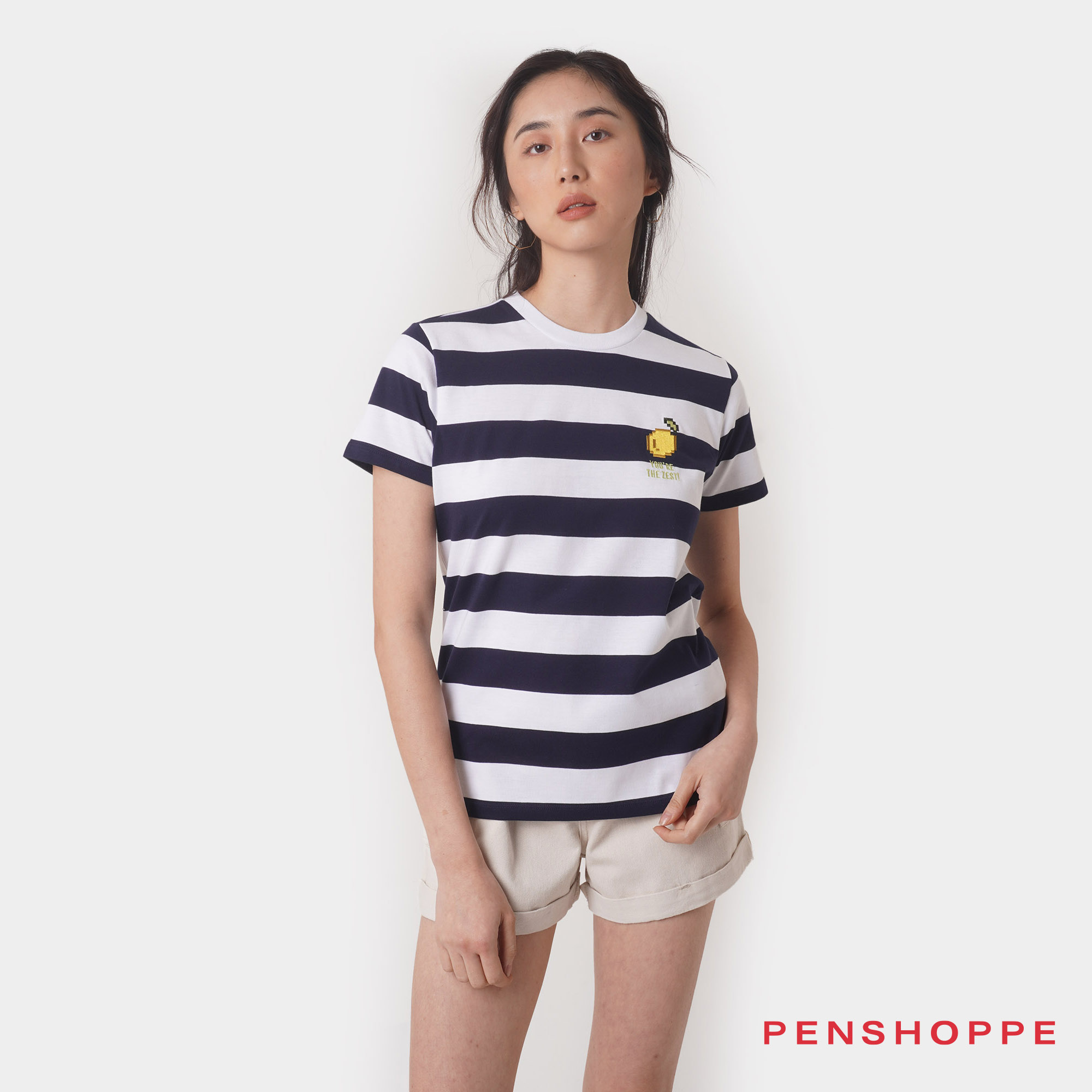 Zest Relaxed Fit Stripes Ringer T-Shirt 