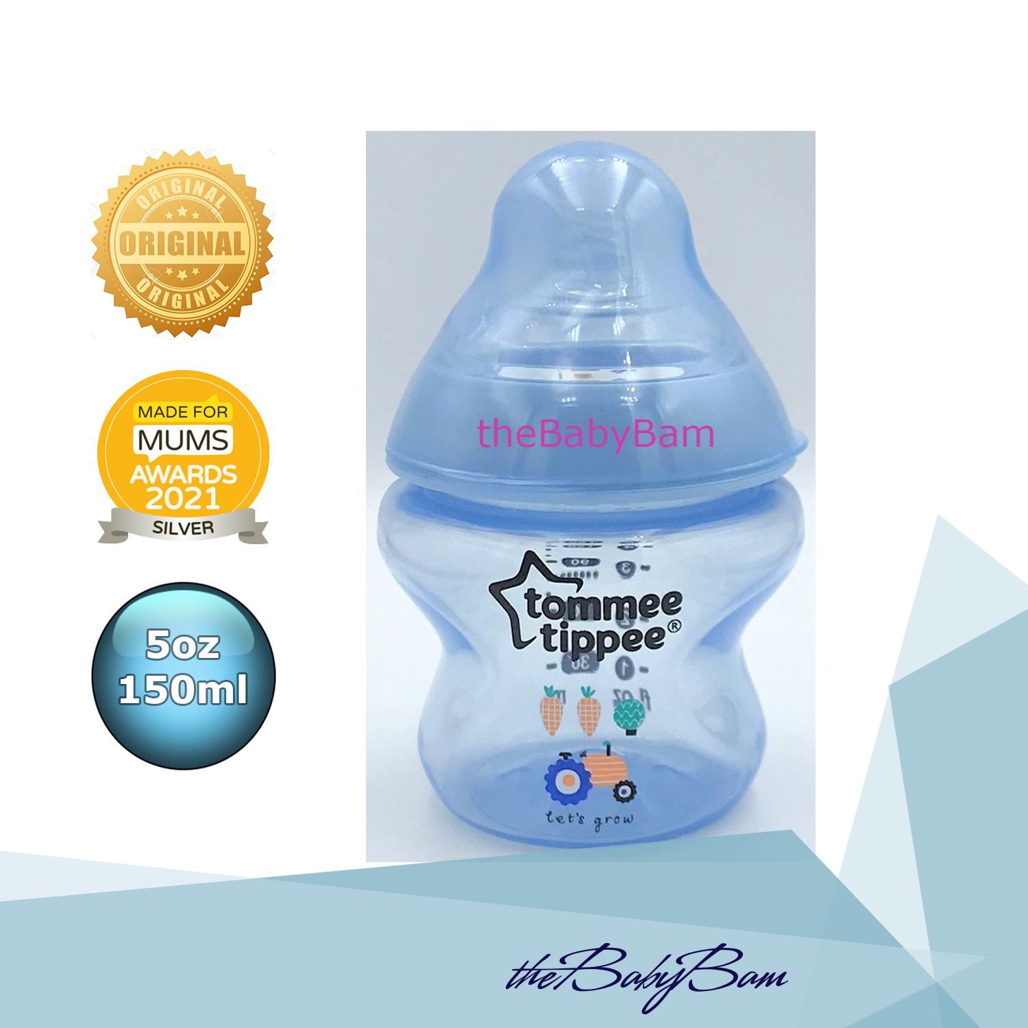 Tommee Tippee Closer To Nature Baby Bottles 5oz / 150ml Solo No Box
