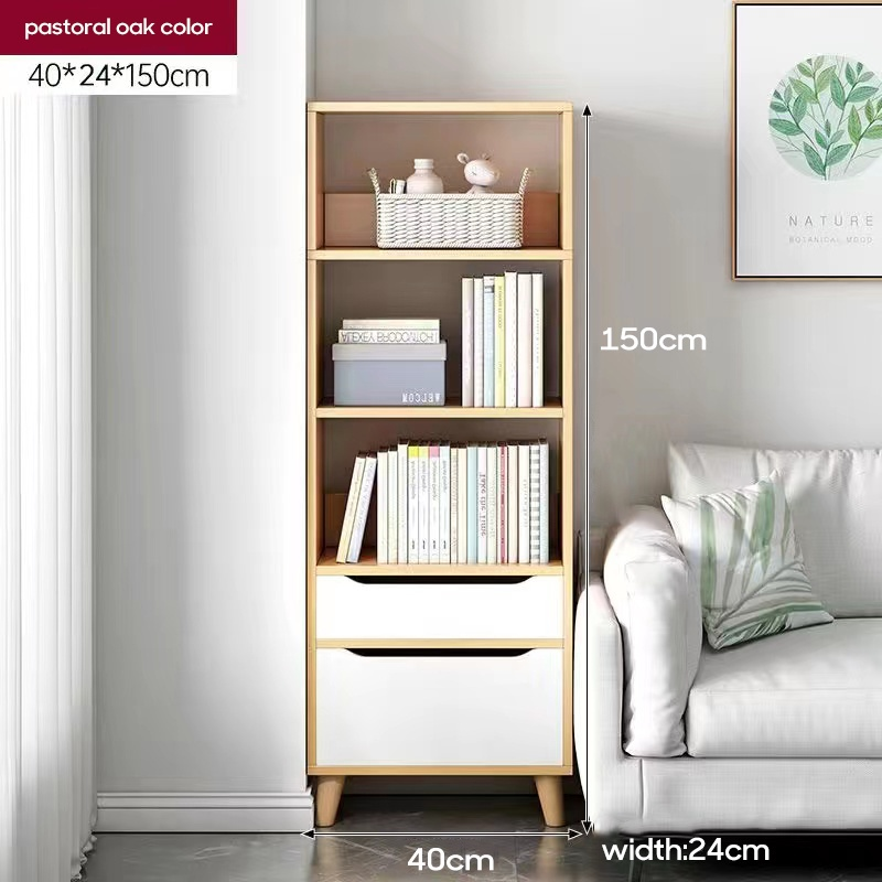 Bookcase with drawers Bookshelf drawer cabinet Multifunctional Storage ...