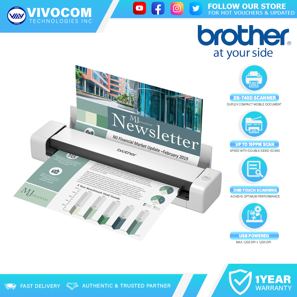 Brother DS-740D - Scanner Brother 