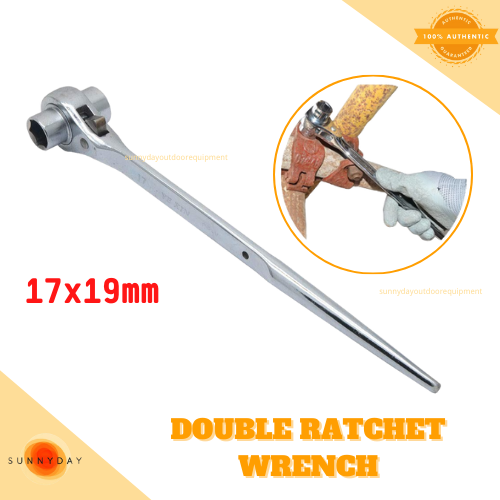 Double socket Ratchet Wrench 17x19mm heavy duty Lazada PH