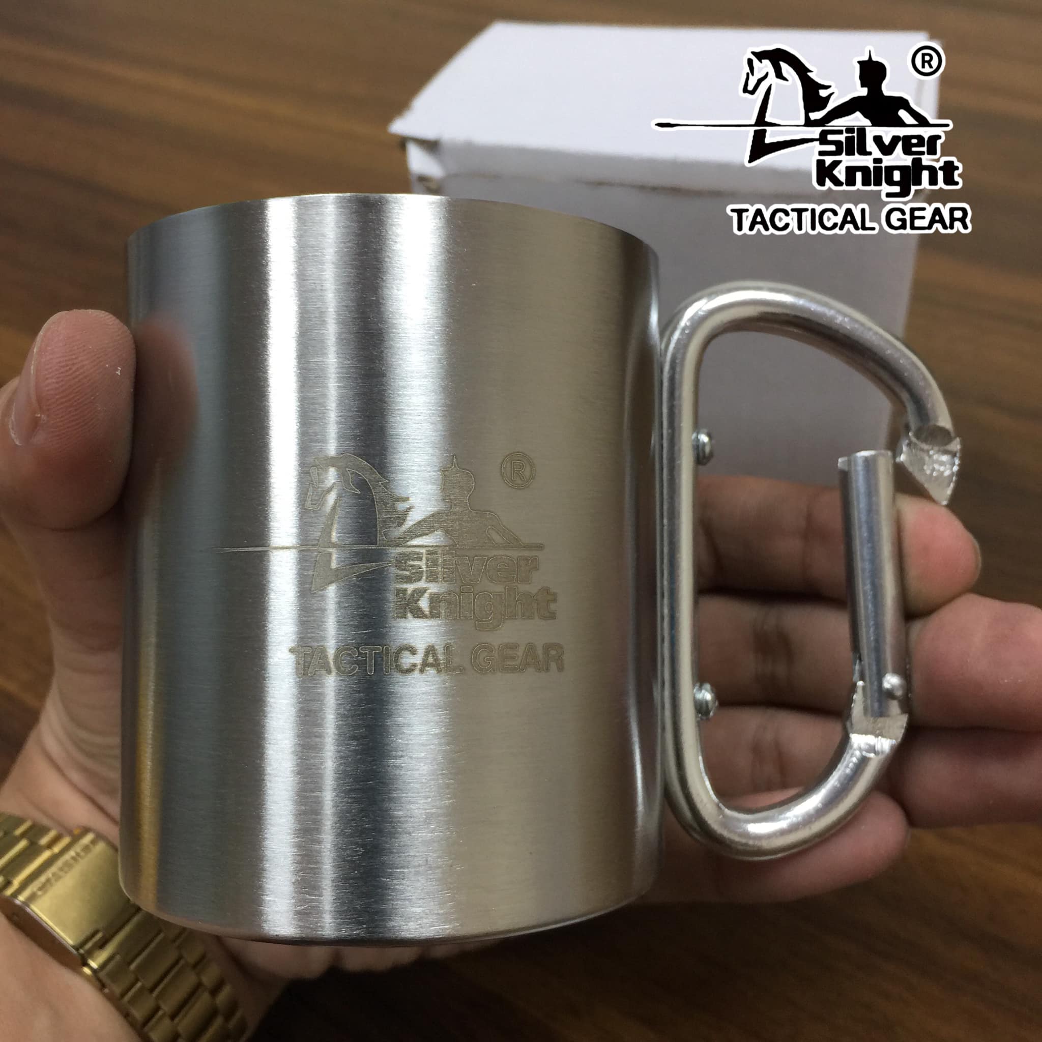 Hyo Silver Carabiner Stainless Mug