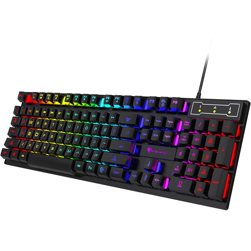 FIREWOLF K20 K25 Rainbow LED Gaming Keyboard USB Wired for PC Lazada PH