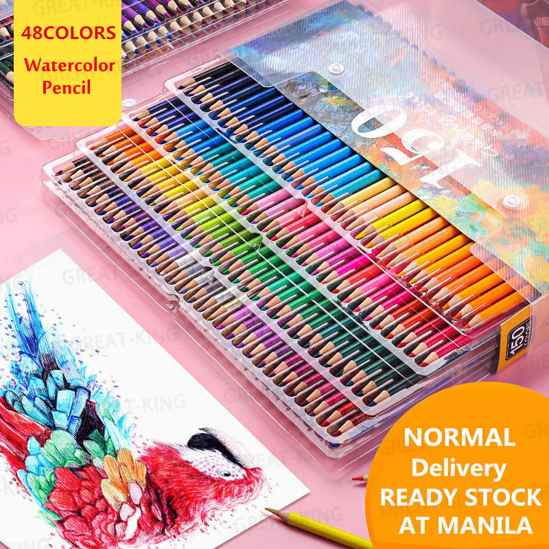 Thai ONLY 48/72/120/160 สีมืออาชีพสีน้ำมันดินสอชุดศิลปินภาพวาดร่างไม้ดินสอสีโรงเรียนอุปกรณ์ศิลปะ