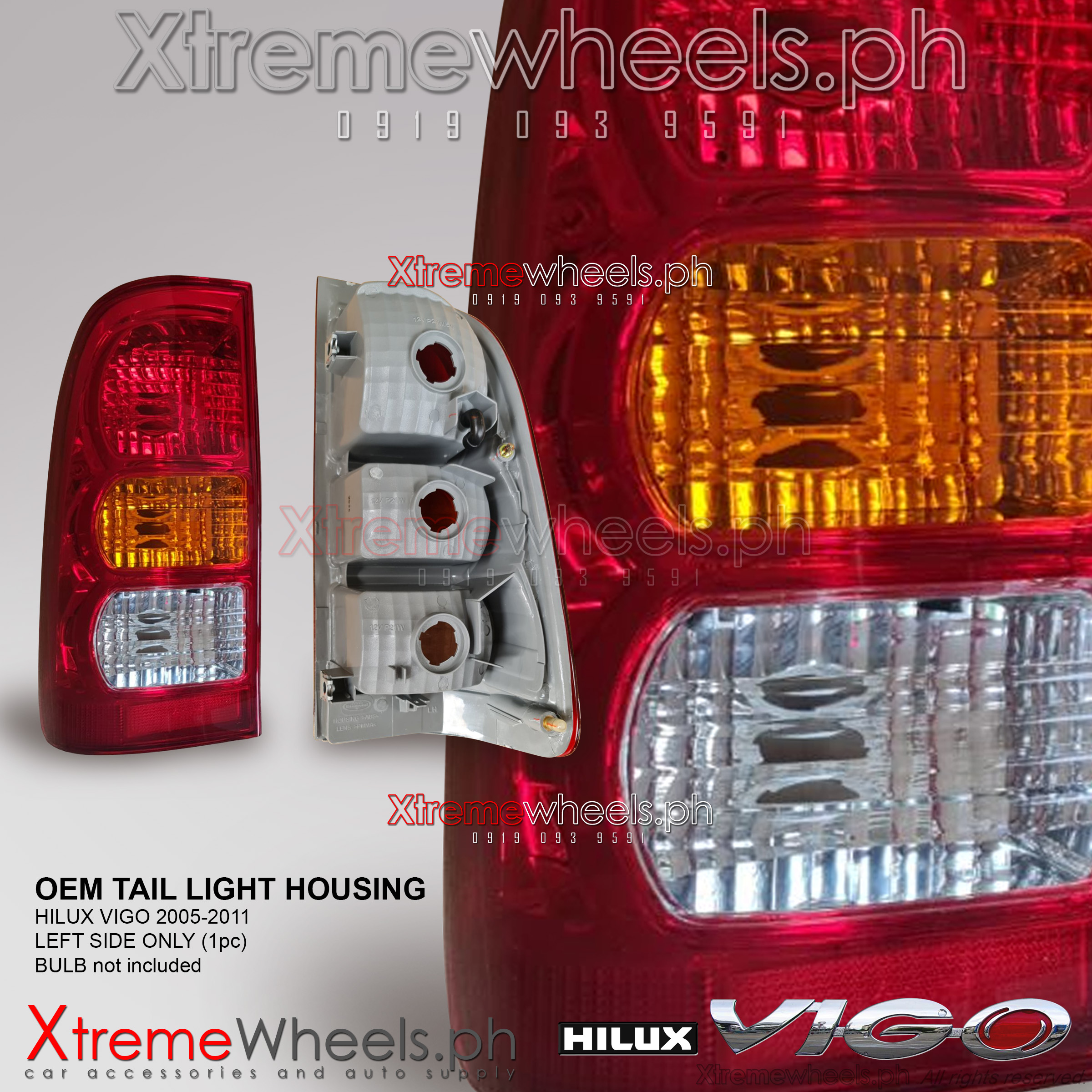 Toyota Hilux 20052011 Driver Side Left Tail Light Assembly Thailand