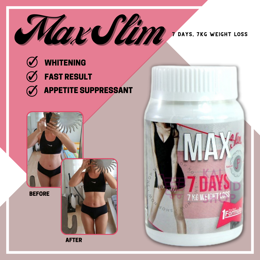 Max Slim 7 Days Diet Slimming Capsule Diet Capsules with QR Code by JP
