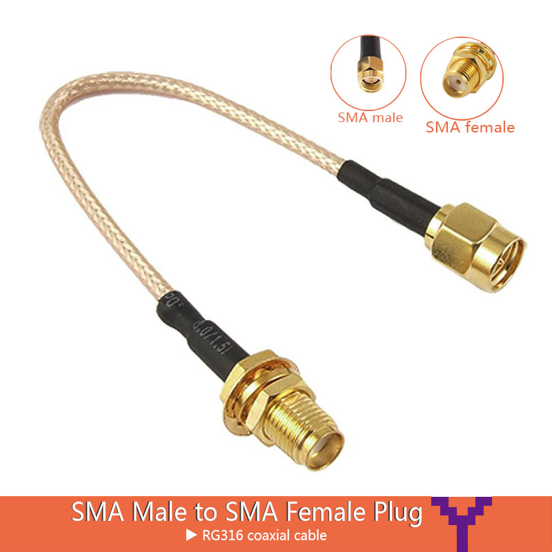 SMA Female to Male Coaxial Cable Antenna Adapter 11cm Lazada PH