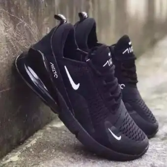 all black nike running shoes womens