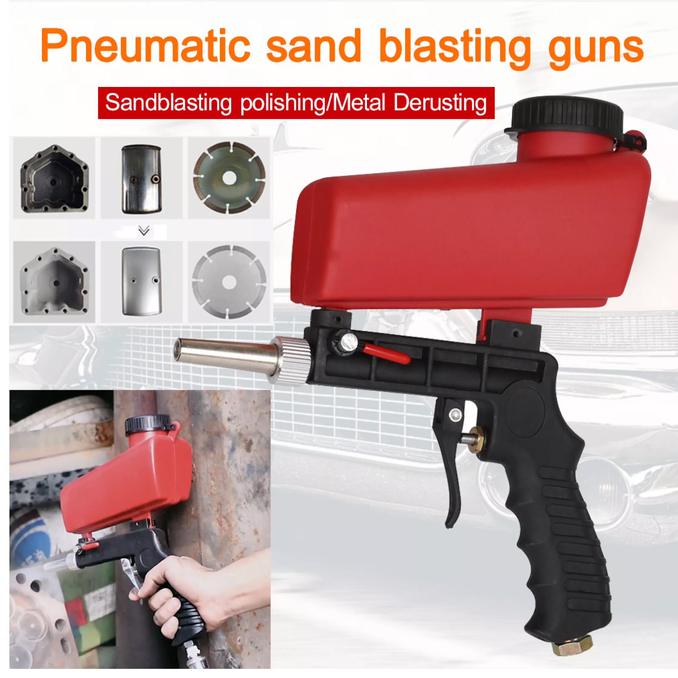 Original Rust & Dirt Remover 90 PSI Pneumatic Handheld Sandblasting Machine Sand Blasting Anti